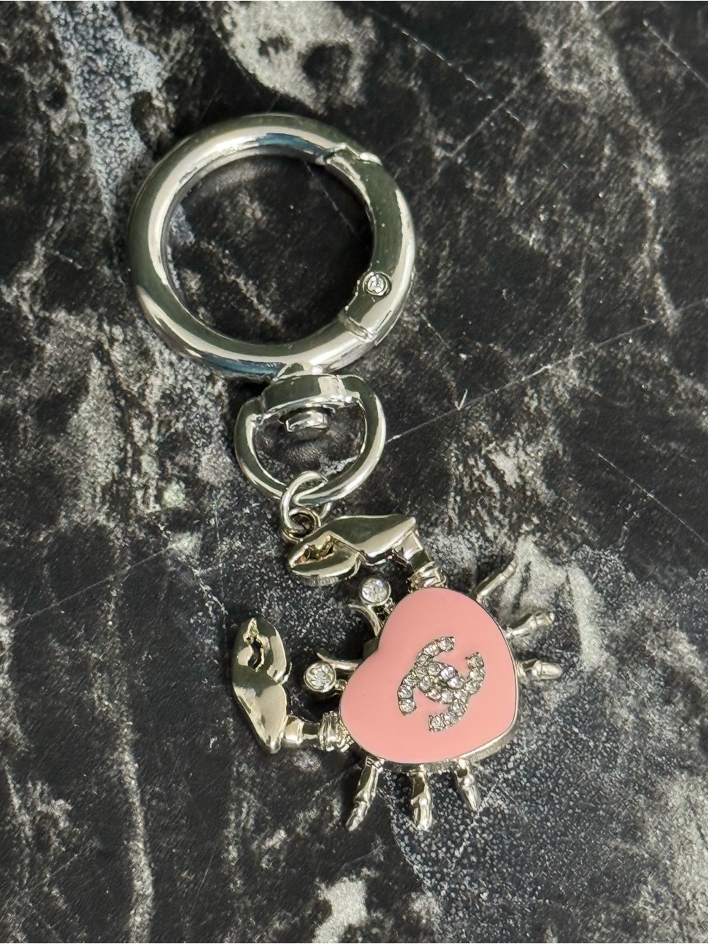 CC crab pink bag charm